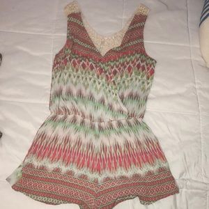 Patterned romper